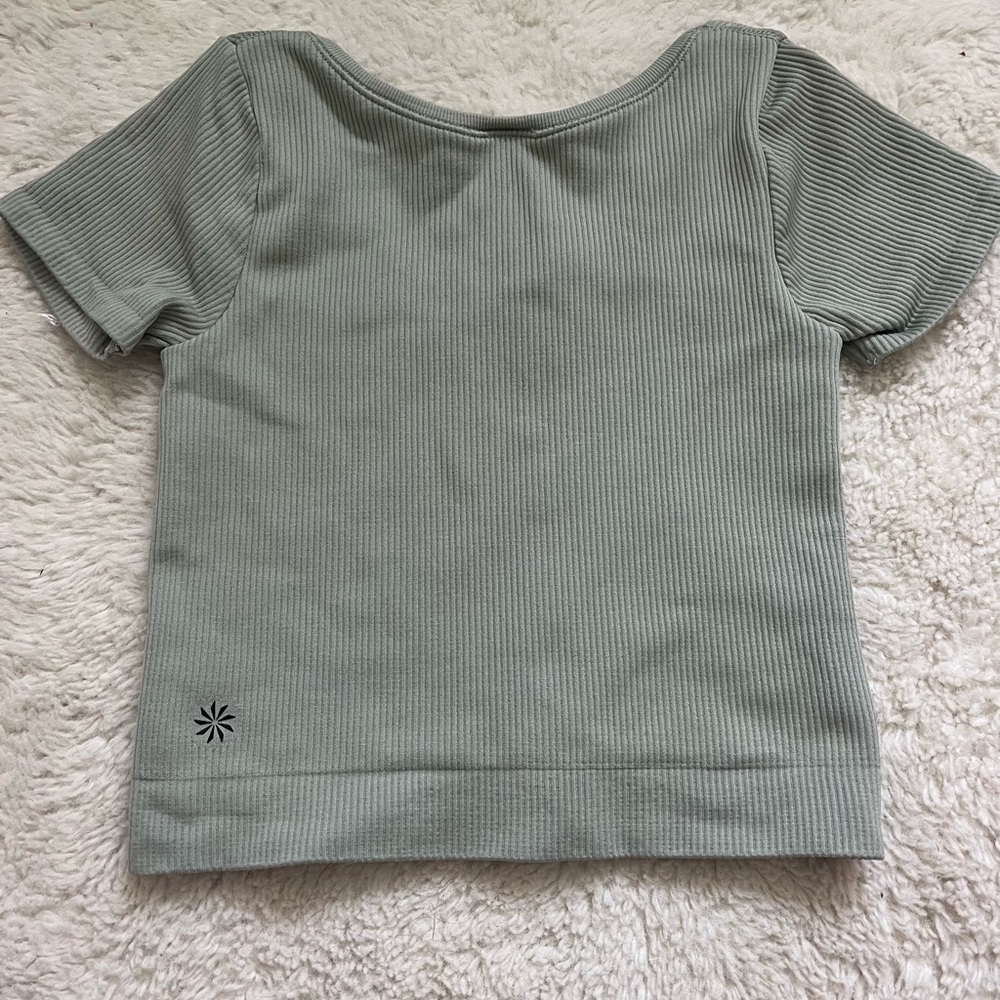 Athleta Girl Rise Above Rib Crop Tee - Picture 2 of 2